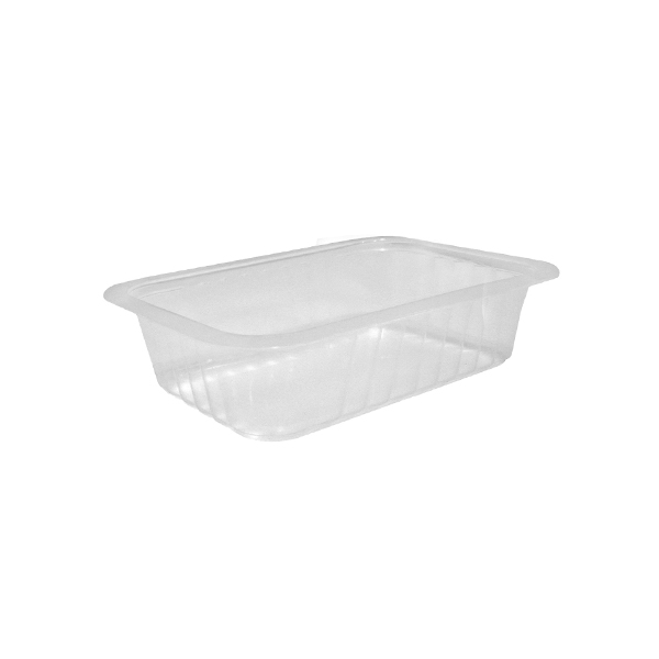 Bandeja plastica para 2 kg rectangular blanca x unidad - Packing Envases